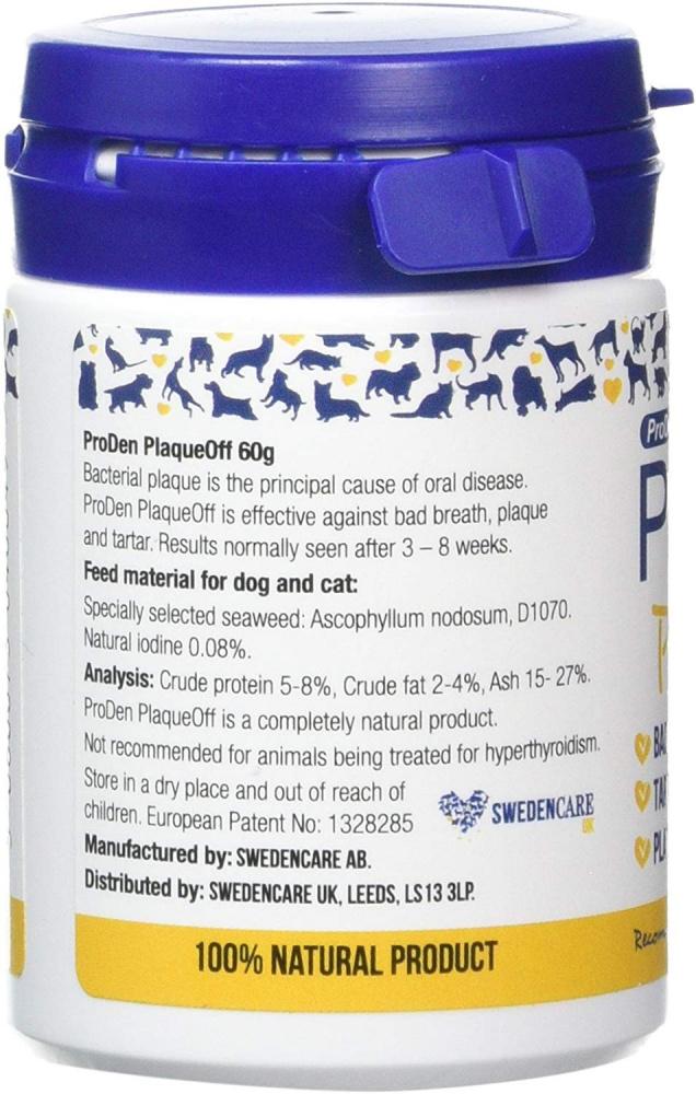 Proden PlaqueOff Dental Powder Supplement for Dogs Cats George