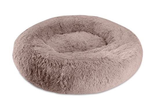 Arlee Pet Products Shaggy Calming Donut Bed Blush (Small: 22 x 22 x 9)
