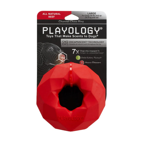 Playology Channel Chew Ring Dog Toy (Beef Scent)