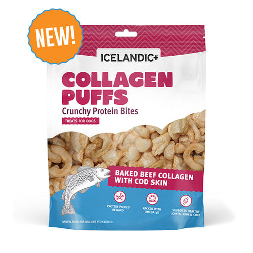 Icelandic+™ Beef Collagen Puffs with Cod Skin Treats for Dogs (2.5 oz)