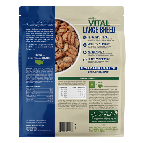 Freshpet Vital Large Breed Chicken, Beef, Egg & Salmon Recipe with Pumpkin & Spinach Dog Food