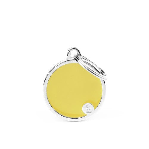 MyFamily Basic Handmade Yellow Circle ID Tag (Yellow)
