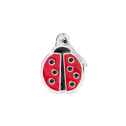 MyFamily Charms Ladybug ID Tag (Small, Red)