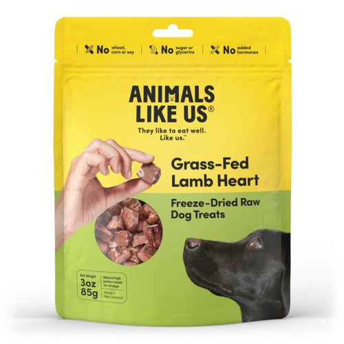 Animals Like Us Grass-Fed Lamb Heart Dog Treats (3 oz)