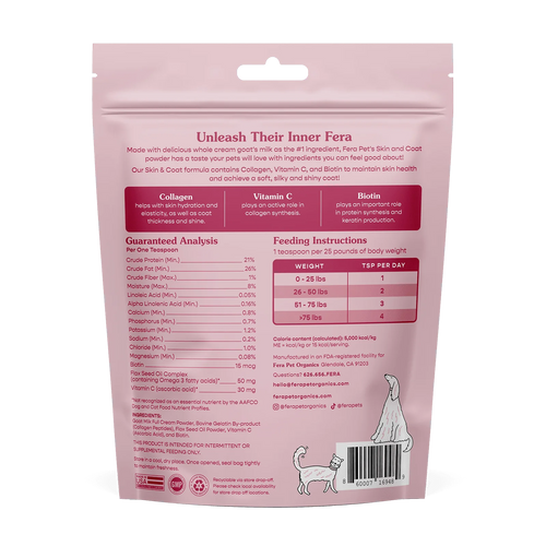 Fera Pet Skin + Coat Goat Milk Topper for Dogs and Cats