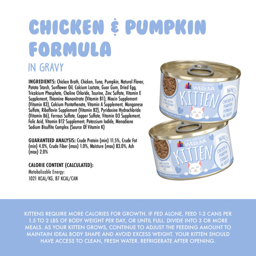 Weruva Kitten, Chicken & Pumpkin Formula in Gravy