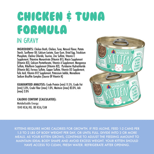 Weruva Kitten, Chicken & Tuna Formula in Gravy