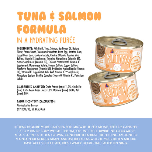 Weruva Kitten, Tuna & Salmon Formula in a Hydrating Purée