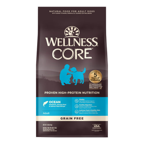 Wellness CORE Natural Grain Free Ocean Whitefish, Herring & Salmon Recipe Dry Dog Food