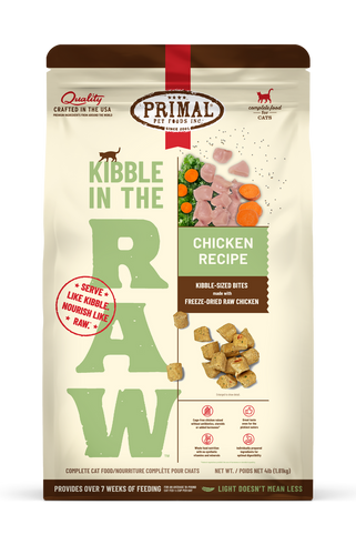 Primal Pet Foods Feline Kibble in the Raw Cat Food Chicken Recipe
