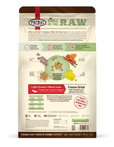Primal Pet Foods Feline Kibble in the Raw Cat Food Chicken Recipe