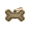 MyFamily Bronx Big Futuristic Bone ID Tag in English Brass
