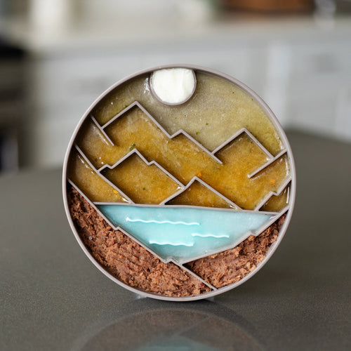Messy Mutts Mountain Scene 8 Silicone Therapeutic Dog Lick Bowl-Interactive Dog Feeder