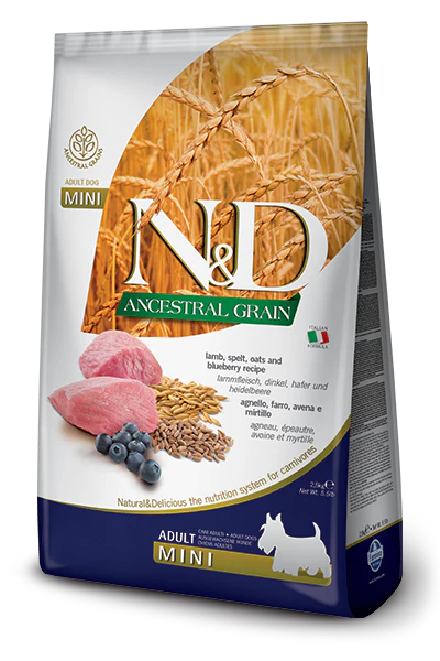 Farmina N&D Ancestral Grain Lamb & Blueberry Adult Dog Mini