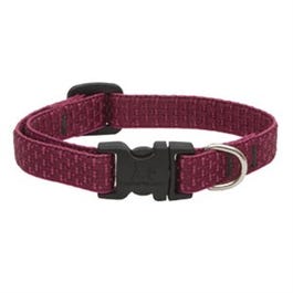 Eco Dog Collar, Adjustable, Berry, 1/2 x 8 to 12-In.