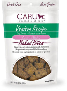 Caru Natural Grain Free Venison Recipe Bites for Dogs