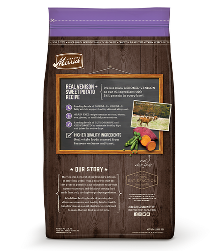 Merrick Grain Free Venison & Sweet Potato Recipe Dry Dog Food