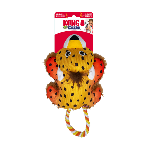 KONG Cozie Tuggz Cheetah’s Dog Toy (Small/Medium)