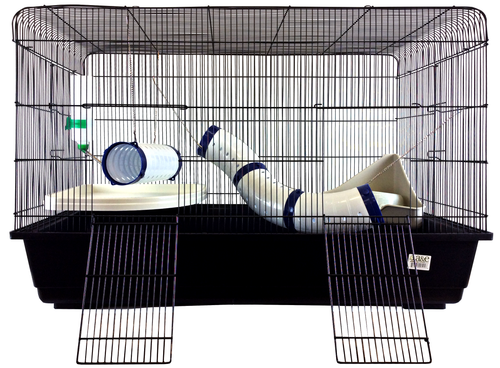 A&E Cage Small Animal Lounge Cage Ferret Kit with Tubes (39x21x25)