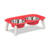 Messy Mutts Elevated Adjustable Double Feeder with Stainless Bowls