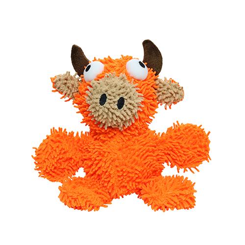 Mighty Microfiber Ball Med Bull Orange Dog Toy