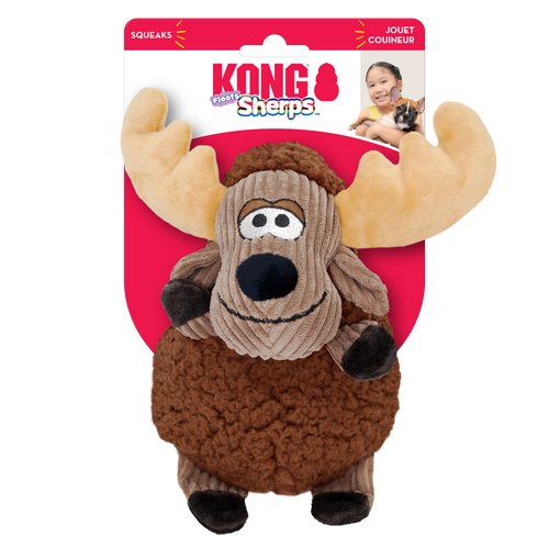 KONG Sherps Floofs Moose Dog Toy (Medium)