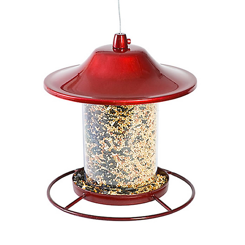 Perky-Pet® Red Sparkle Panorama Feeder - 2 lb Seed Capacity