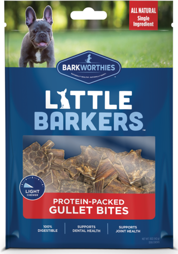 Barkworthies Little Barkers Gullet Bites Dog Treats 5 oz