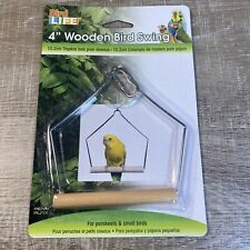 Penn Plax Wooden Parakeet Swing (4 3/4” L x 4 3/4” H)