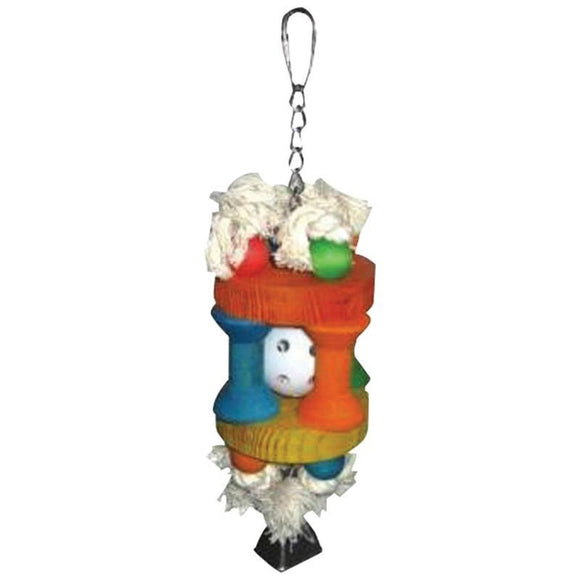 HAPPY BEAKS WIFFLE BALL IN SOLITUDE BIRD TOY